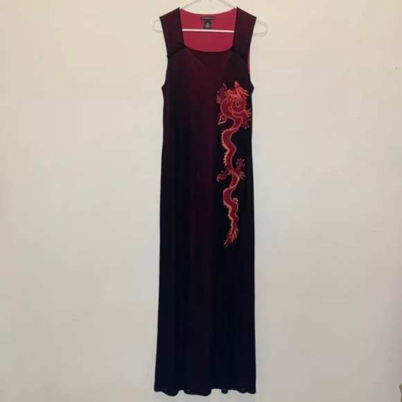 Vivienne Tam Dresses & Skirts - Vtg 90s Vivienne Tam Embroidered Dragon Dress 3